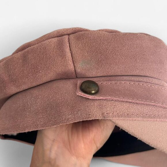 Lack of Color Lola Pink Suede Newsboy Cap Coquette Slouch Hat (small / 55cm) - Picture 6 of 8